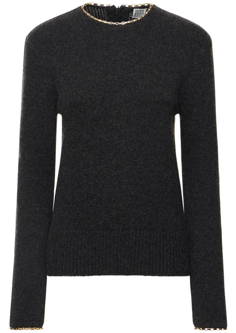 Totême Chain-edge Wool Knit Sweater