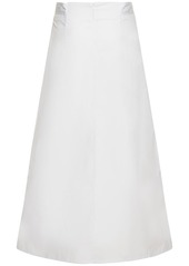 Totême Cotton Midi Skirt W/ Bow