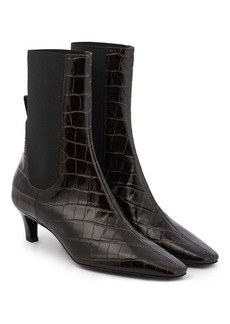 Totême Toteme Croc-effect leather ankle boots