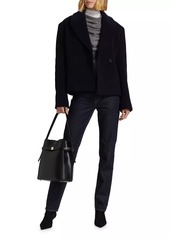 Totême Cropped Wool-Blend Peacoat