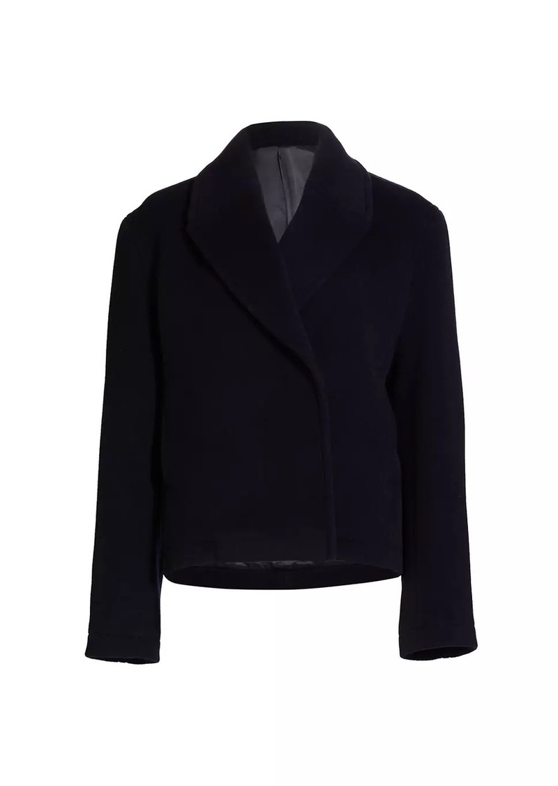 Totême Cropped Wool-Blend Peacoat