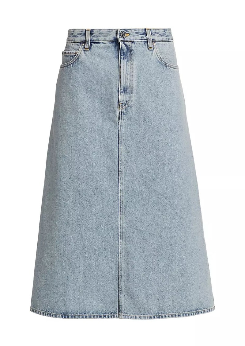 Totême Denim A-Line Midi-Skirt