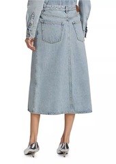 Totême Denim A-Line Midi-Skirt