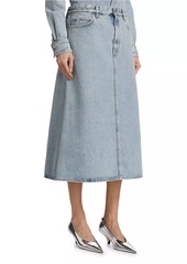 Totême Denim A-Line Midi-Skirt