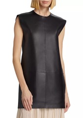 Totême Double-Faced Leather Longline Top