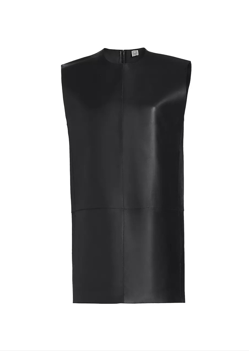 Totême Double-Faced Leather Longline Top