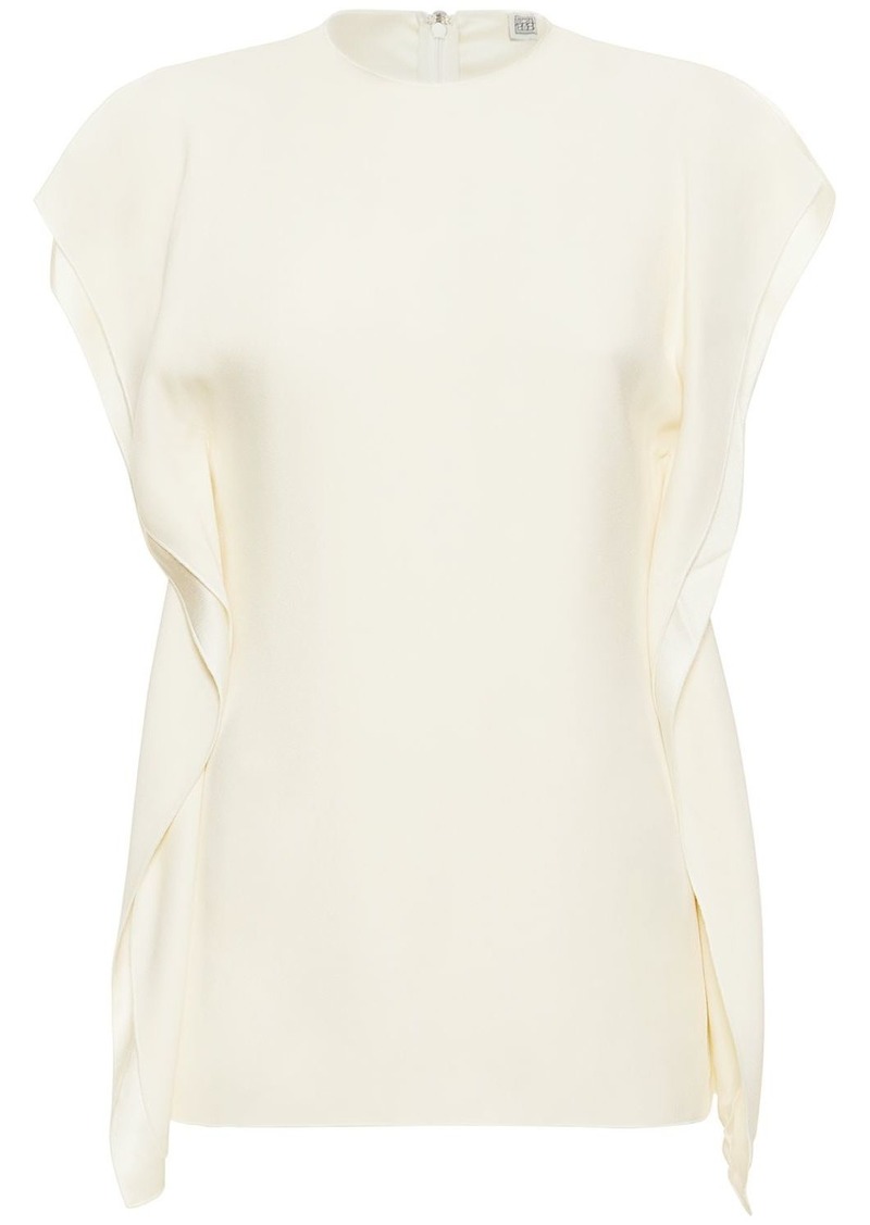 Totême Draped Viscose Crepe Top