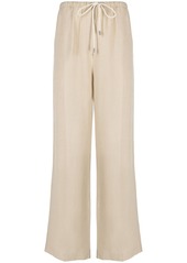 Totême drawstring straight-leg cotton trousers