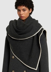 Totême Embroidered Wool & Cashmere Scarf