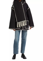 Totême Embroidered Wool-Blend Scarf Jacket