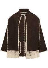 Totême Embroidered Wool Scarf Jacket