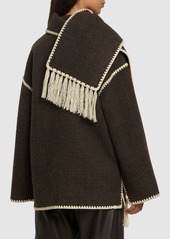 Totême Embroidered Wool Scarf Jacket