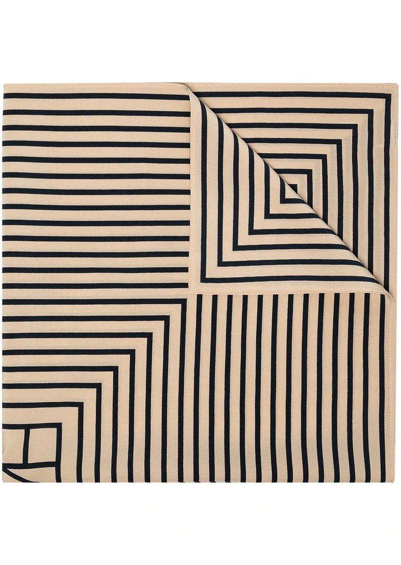 Totême geometric monogram print silk scarf