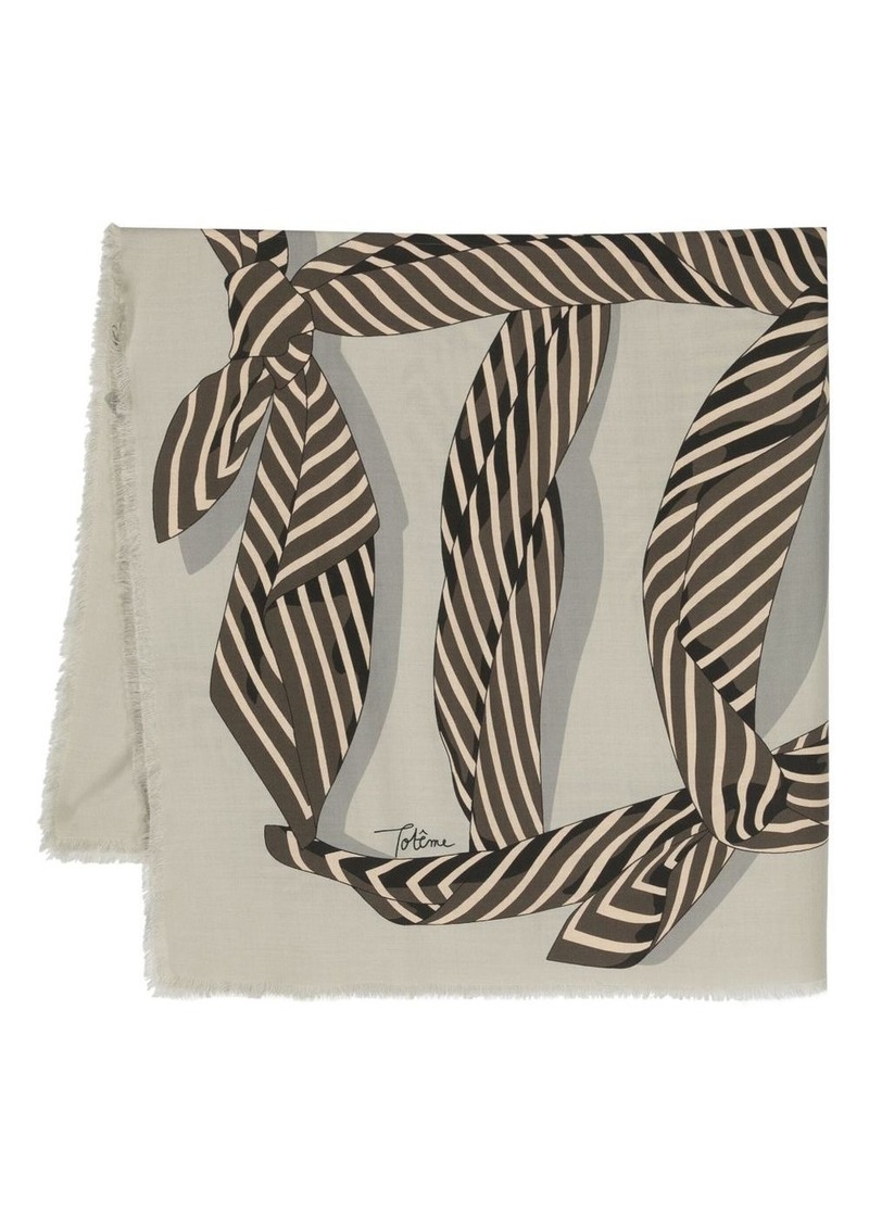 Totême knot-print silk scarf