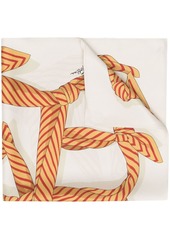 Totême knotted monogram silk scarf