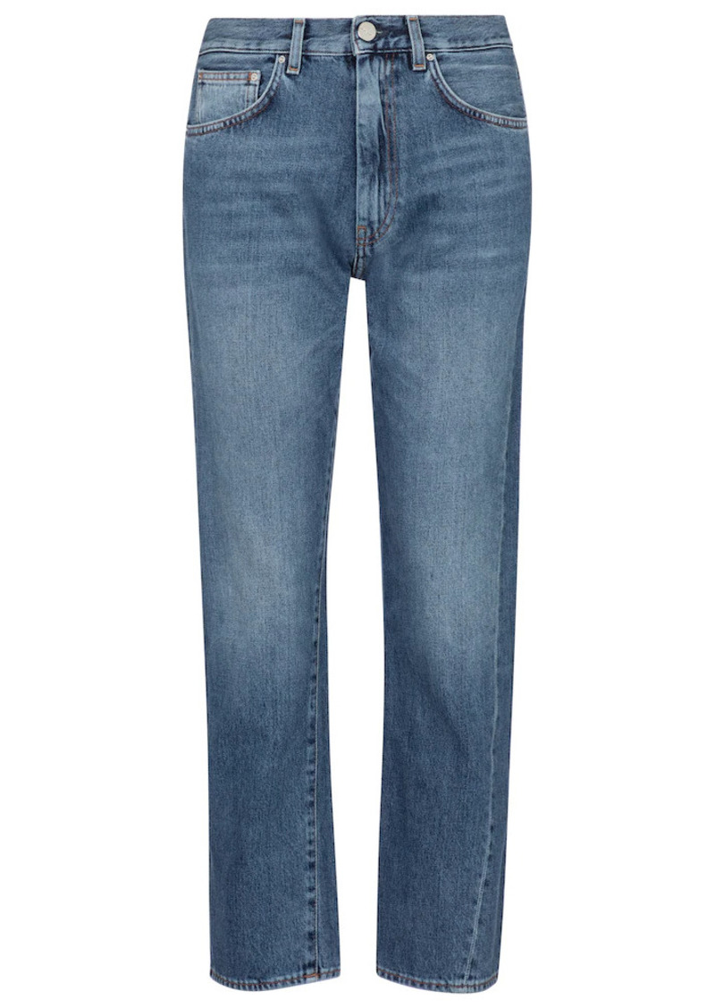 Totême Toteme Mid-rise twisted-seam straight jeans