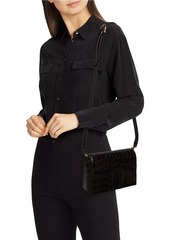 Totême Mini T-Flap Embossed Leather Crossbody Bag