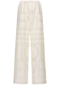 Totême Monogram Cotton Blend Pajama Pants