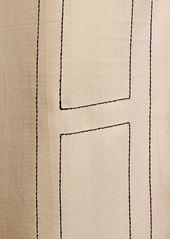 Totême Monogram Embroidered Silk Pants
