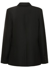 Totême Off-center Wool Blend Wrap Blazer