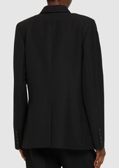 Totême Off-center Wool Blend Wrap Blazer