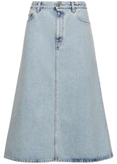 Totême Organic Cotton Denim Midi Skirt