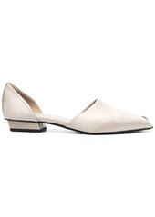 Totême peep-toe satin flats