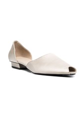 Totême peep-toe satin flats