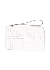 Totême perforated zipped clutch