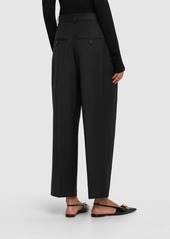 Totême Pleated Cropped Wool Pants