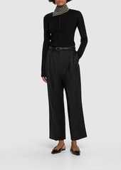 Totême Pleated Cropped Wool Pants