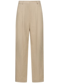 Totême Pleated Tailored Linen Blend Pants