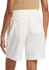 Totême Relaxed Twill Pleated Wide-Leg Shorts