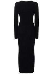 Totême Ribbed Wool Blend Midi Dress