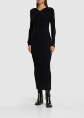 Totême Ribbed Wool Blend Midi Dress