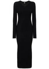 Totême Ribbed Wool Blend Midi Dress