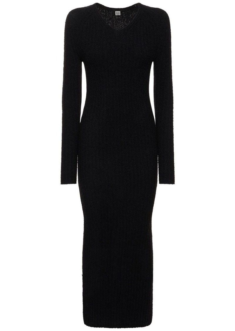 Totême Ribbed Wool Blend Midi Dress