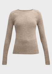Totême Ribbed Wool Raglan-Sleeve Sweater