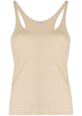 Totême scoop-neck linen top