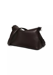 Totême Shearling T-Lock Leather Clutch