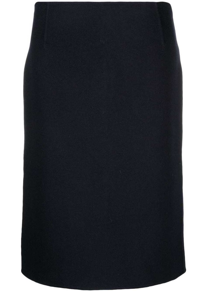 Totême side-slit wool straight skirt