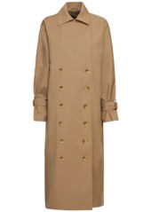 Totême Signature Cotton Blend Long Trench Coat