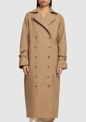 Totême Signature Cotton Blend Long Trench Coat