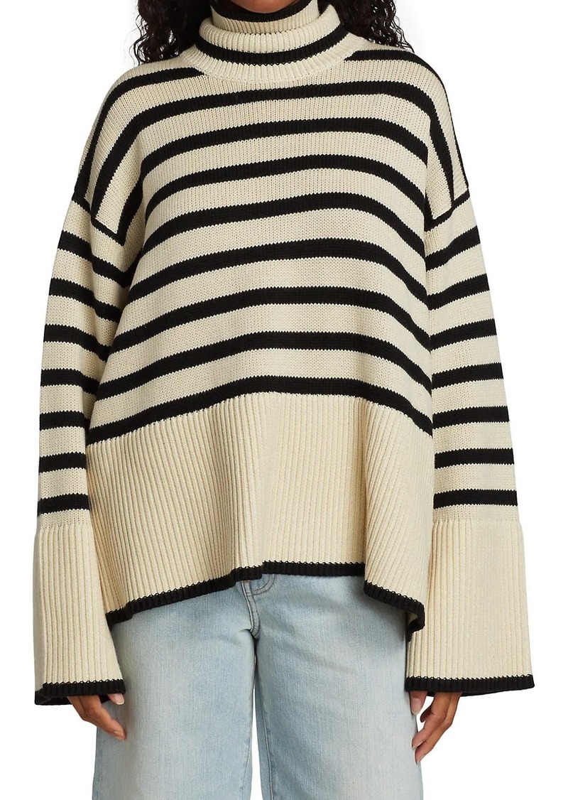Totême Signature Stripe Turtleneck Sweater | Sweaters
