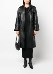 Totême raglan-sleeves leather coat