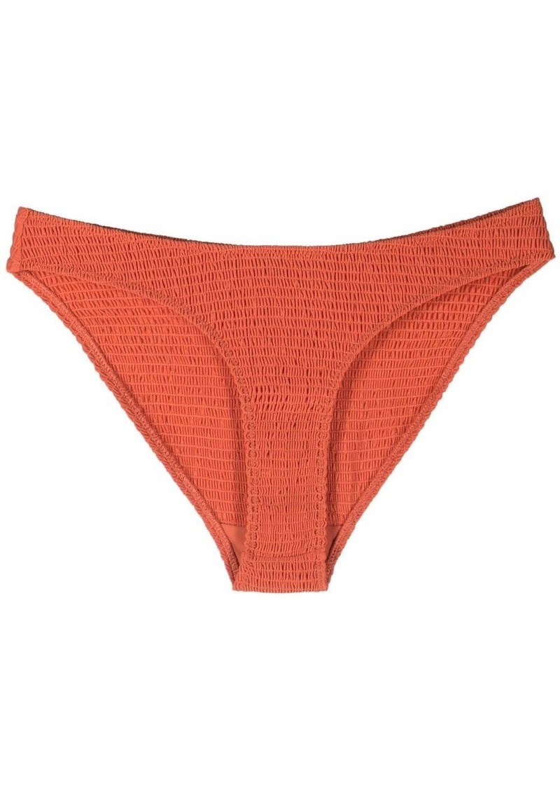 Totême smocked-finish bikini bottoms