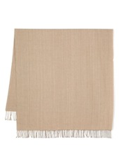 Totême stitch striped fringed scarf