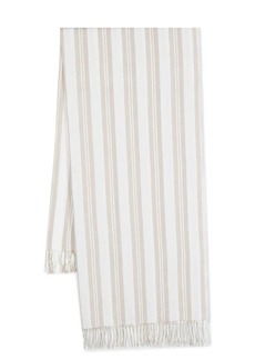 Totême stripe-pattern fringed scarf