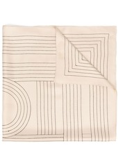 Totême striped embroidered silk scarf