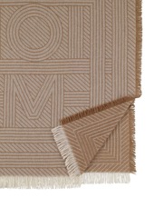 Totême Striped Monogram Wool Scarf